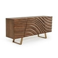 thumbnail image 7 of Limari Home Finley 4-Door  Wood & Stainless Steel Buffet in Walnut/Gold, 7 of 7