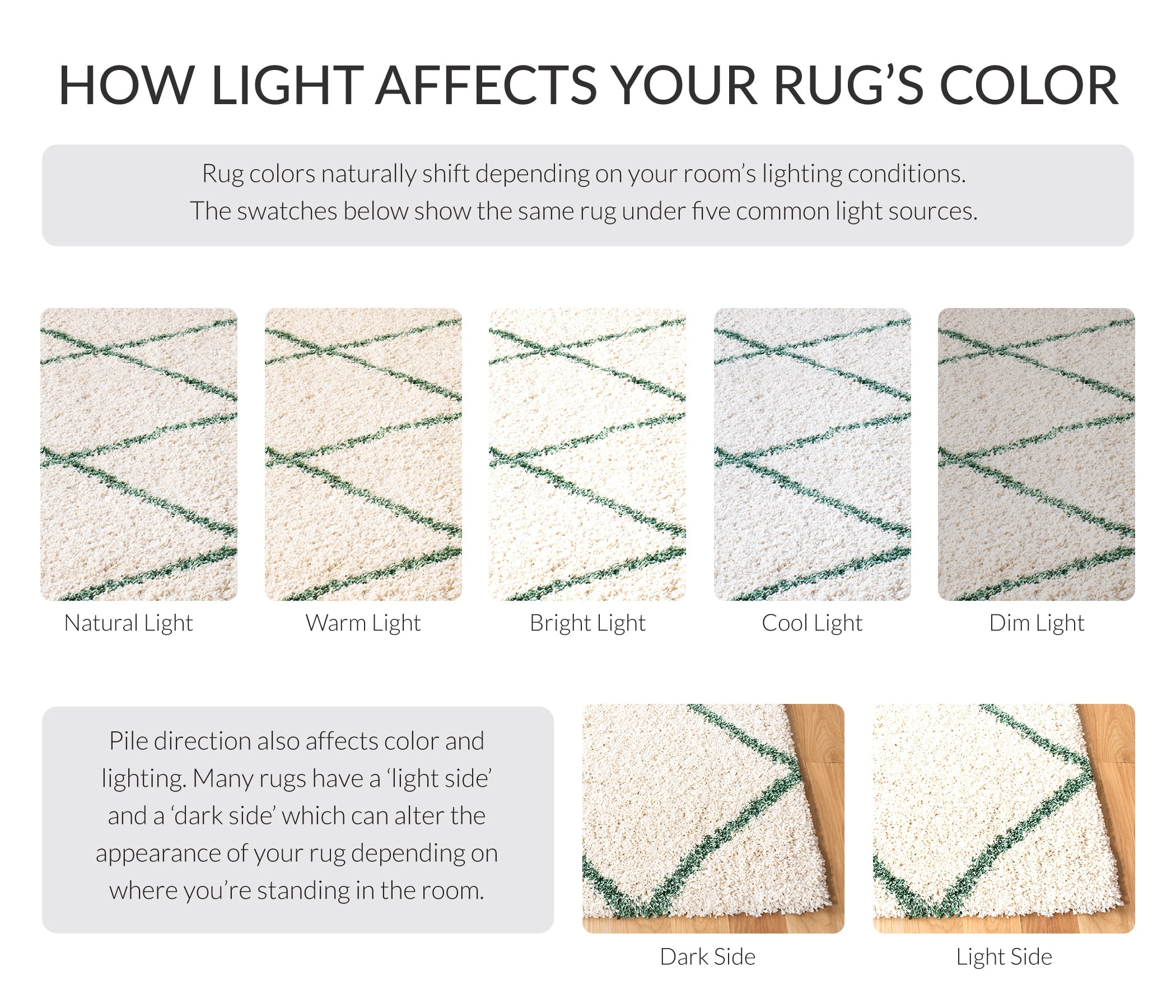 Safavieh Hudson Amias Geometric Shag Area Rug, Ivory/Green, 4' x 4' Square