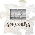 thumbnail image 1 of 30 X 30 Cm White Puzzle Piece Frame'Souvenirs' Holds 4 X 6' Photo Frame, 1 of 1