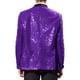 thumbnail image 3 of CHAQUETA DE DEPORTE CON LENTEJUELAS INSPIRE CHIC PARA HOMBRE, CON SOLAPA DE CHALECO, DE UN BOTÓN, BRILLANTE, MORADO, PARA BODA, 3 of 7