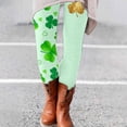 thumbnail image 5 of MAIHAN St Patricks Day Leggings for Women,High Waist Printed Yoga Pants,Full-Length Festive Workout Tights with Allover Shamrock Pattern(#05Green,M), 5 of 7