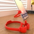 thumbnail image 2 of Soporte Honsky para teléfono móvil con el pulgar hacia arriba, soporte para tableta, escritorio, teléfono inteligente, teléfono móvil, tabletas, universal, ajustable, flexible, rojo intenso, 2 of 7