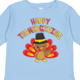 thumbnail image 4 of Inktastic Happy Thanksgiving Cute Turkey in Pilgrim Hat Boys or Girls Long Sleeve Toddler T-Shirt, 4 of 5