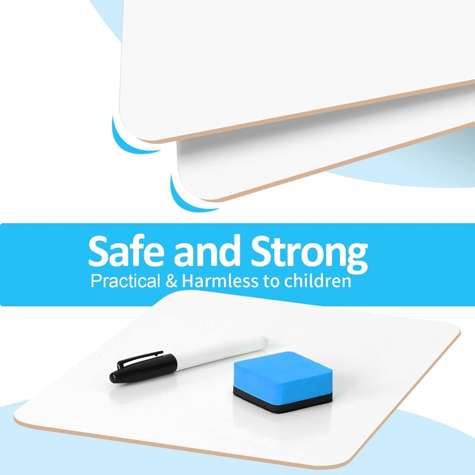 Dry Erase Board,Small White Board Small Dry Erase Board 10 Double-Sided 12.5×9-Inch Whiteboards With 10 Erasers And 10 Markers