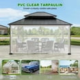 thumbnail image 4 of CJC Clear Tarp with Grommets, 420g/m² Transparent Heavy Duty Waterproof  Tarp Cover with Reinforced Edge and Elastic Rope, MultiPurpose Tarp Sheet Cover for Patio, Porch (6.6' x 9.8'), 4 of 14