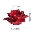 thumbnail image 3 of FYHALE Hand-Sculpted Ceramic Candle Holder for Home Decor, Candlelight Dinners, Festive Table Centerpiece, Romantic Ambient Lighting, Flower-Inspired Decorative Accent, Red, 3 of 6