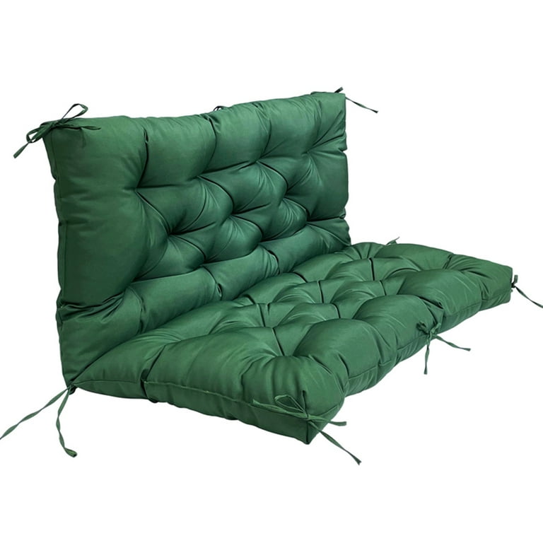 TOPCHANCES Outdoor Bench Cushion with Backrest and Ties Waterproof Swing Seat Pad 2 3 Seater Patio Bench Replacement Cushion 47 x 39 x 4 Walmart