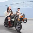 thumbnail image 3 of Electric Motorcycle for Kids, 24V 250W Dirt Bike, Two Speed Max Up to 14MPH & 60 Minutes Continuous, with Led Lights, Leather Seat, Rear Brake, Electric Motorbike for Kids/Teens, Black, 3 of 8