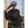 thumbnail image 2 of Wolf Head Lineart Hoodie Women -Image by Shutterstock, Female 4X-Large, 2 of 4