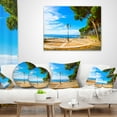 thumbnail image 3 of Designart Esplanade and Pine Trees in Bolsena - Landscape Wall Throw Pillow - 16x16, 3 of 4