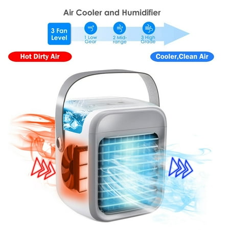 

ICQOVD Portable Air Conditioner Fan Rechargeable Evaporative Air Conditioner Fan