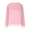 thumbnail image 6 of qolati Oversized Sweatshirts for Women Fashion Crewneck Long Sleeve Slit Pullover Tops Color Block Ribbed Trim Shirts Teen Girl Preppys Clothes 2024, 6 of 8