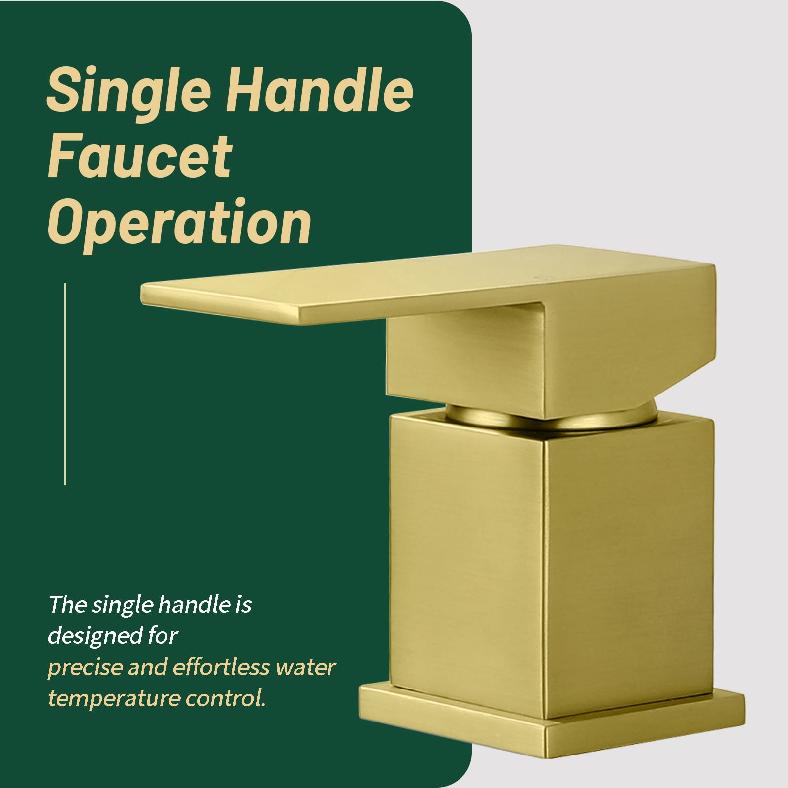 Cobbe Wide Waterfall Spout Modern Bathroom Sink Faucet Single Handle 2-Hole Mount Brushed Gold