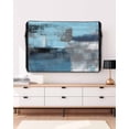 thumbnail image 3 of Outdoor TV Cover 30 to 32 Inch Weatherproof, Abstract Vintage Oil Painting Waterproof TV Screen Protector for Outside Decor with Zipper and Pocket 30"L x 19"H&nbsp; , Blue Gray, 3 of 7