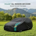thumbnail image 7 of Kayme Car Covers for Hatchback Waterproof All Weather, Universal Fit for Mini Cooper, Toyota Yaris, Kia Rio, Mirage, Ford Fiesta, Rain Winter Sun Protection. (Length: 143"-163"), 7 of 7