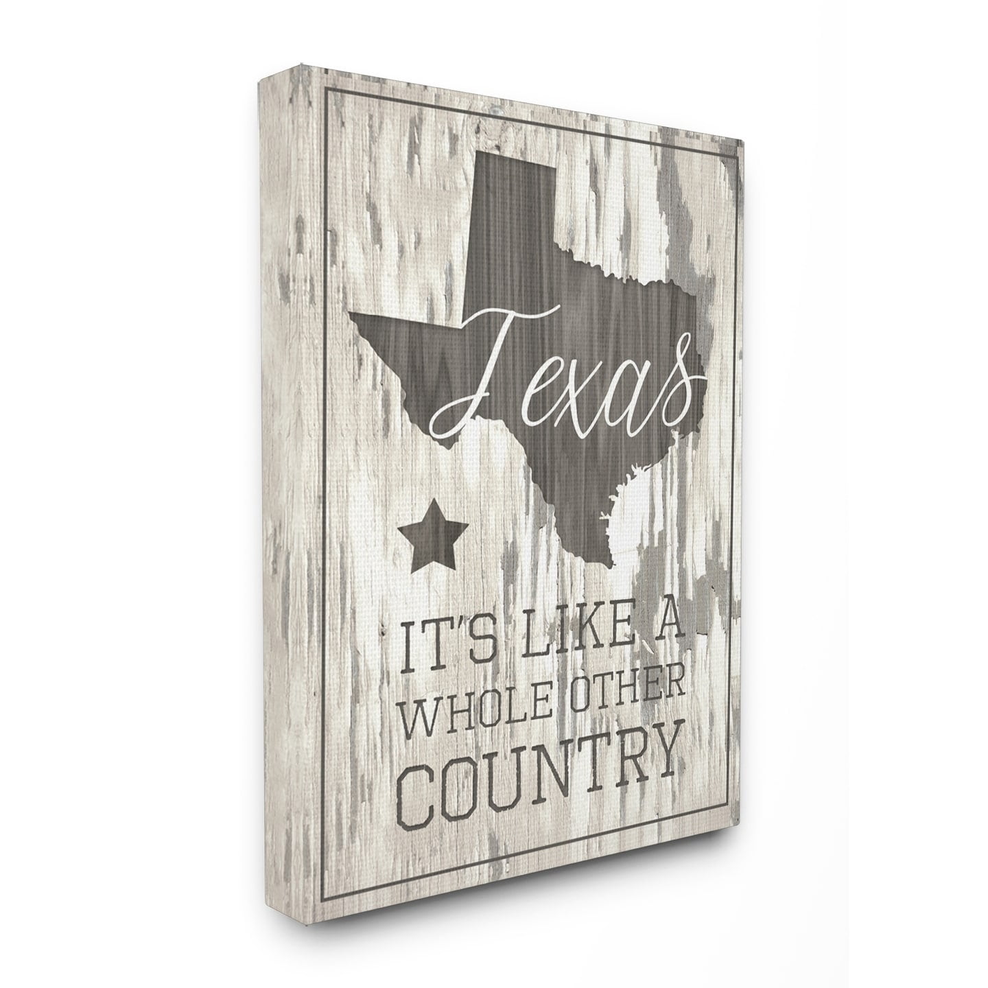 The Stupell Home Decor Collection Texas A Whole Other Country Stretched Canvas Wall Art