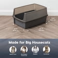 thumbnail image 2 of USA Caja de Arena para Gatos Extra Grande con Protección contra Derrames, Caja de Arena Alta con Abierto Superior, Gris, 2 of 8