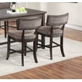 thumbnail image 4 of Modern 6pcs High Chairs Kitchen Dining Room Rustic Espresso Finish Counter HT Chairs Fabric Cushion Seats, 4 of 9