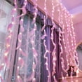 thumbnail image 2 of Cortina de plumas Luz Tira de luces LED Hada Cobre Cadena de luces para el dormitorio Sala de estar Decoración romántica Lampr Control remoto USB Caja de batería Pluma rosa brillar Juguete, 2 of 3