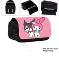 thumbnail image 4 of Bolsa de lápices Sanrio Kuromi, estuche de lápices de gran capacidad, dibujos animados, Anime, Kuromi, papelería, chica, encantador, 4 of 4