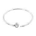 thumbnail image 4 of Pandora Moments Sterling Silver Charm Bangle Bracelet with Round Clasp, 19cm, 59071319, 4 of 7