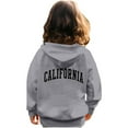 Baby Kids Long Sleeve Letter Printed Hoodie Zipper Up Sweatshirts With