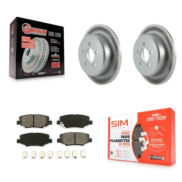 Transit Auto Rear Coated Disc Brake Rotors and Semi-Metallic Pads Kit for Car Jeep Liberty Dodge Nitro KGS-101246