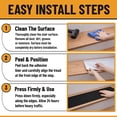 thumbnail image 3 of Ottomanson Non-Slip Indoor Carpet Stair Treads with Peel & Stick Self-Adhesive for Wood Stairs 7.9" x 29.9", 7 Pack, Black, 3 of 6