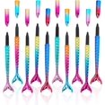 thumbnail image 3 of 10 Pcs Mermaid Shaped Pens, Gel Ink Pens, Rolling Ball Gel Pens, Ballpoint Pens,  Novelty Fish-Shaped Pen for Stationery Office Decor Gift , Multicolor, 3 of 9