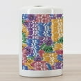 thumbnail image 3 of Casino Ceramic Toothbrush Holder, Stacks of Colored Casino Chips Betting Luck Leisure Repetition Illustration Print, Decorative Versatile Countertop for Bathroom, 4.5" X 2.7", Multicolor, by Ambesonne, 3 of 4