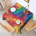 thumbnail image 2 of Colorful Tie Dye Pattern Square Tablecloth,Waterproof Square Table Cover,Wipeable Spillproof Washable Table Cover for Home Kitchen Party Decor 52"x52"(132x132cm), 2 of 6