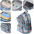 thumbnail image 4 of Baseballs and American Flags Blue Pattern Backpack for School, Cute School Bag with Adjustable Shoulder Straps and Padded Back, 16.9"x12.6"x5.9", 4 of 5