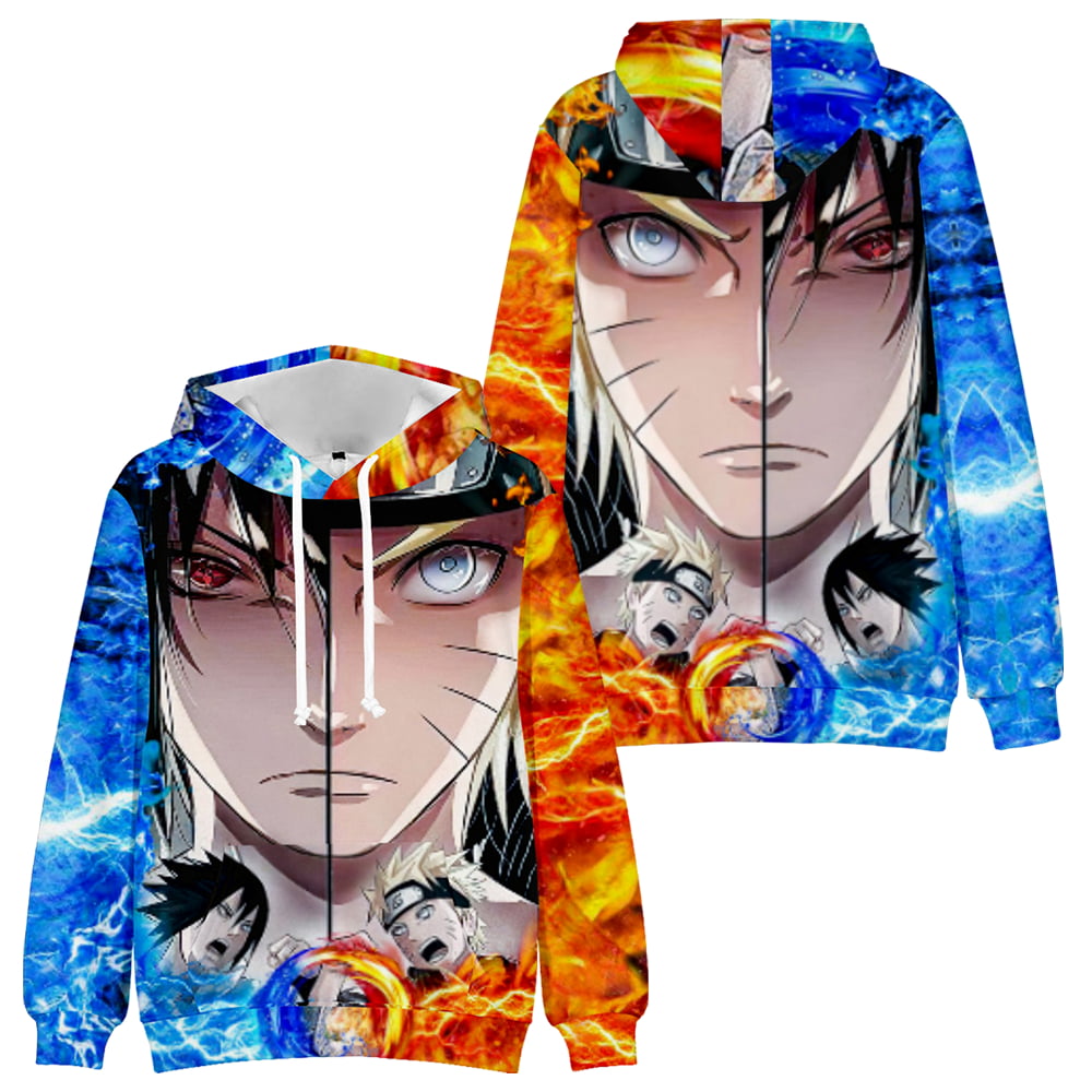Naruto Hoodies Anime jumpers - Manga character merchandise series hoodie  sweatshirts with drawstring kangaroo pockets Hooded 