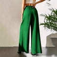 thumbnail image 7 of Costeam Womens Chiffon High Waist Wide Leg Pants Full Inner Lining Side Slip Pockets Full Length Lightweight Flowy Loose Straight Casual Dress Trousers, 7 of 7
