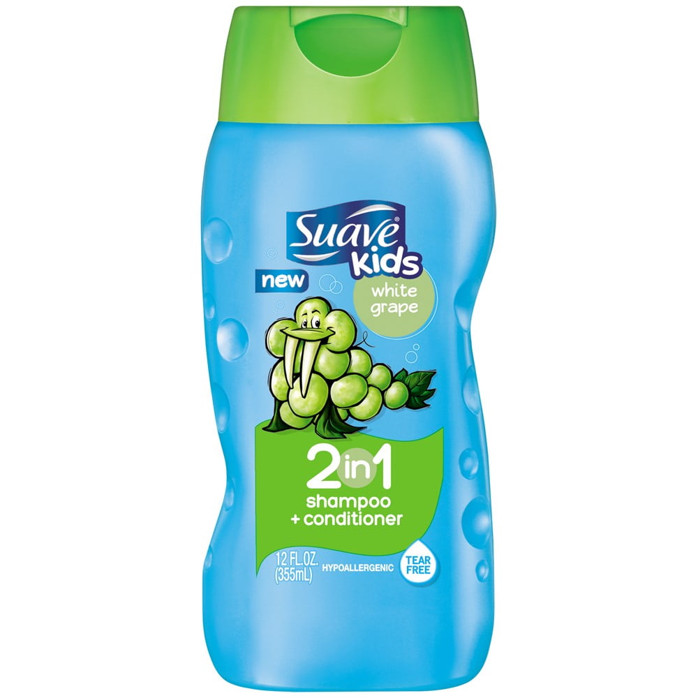 Suave Kids 2in1 Shampoo & Conditioner, White Grape, 12 Fl Oz