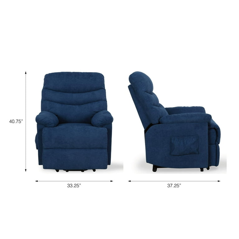 River Street Designs Bryson Power Lift Recliner Blue Walmart