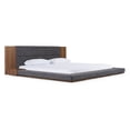 thumbnail image 3 of Modrest Jagger 87x96" Modern Veneer & Fabric Queen Bed in Dark Gray/Walnut, 3 of 8