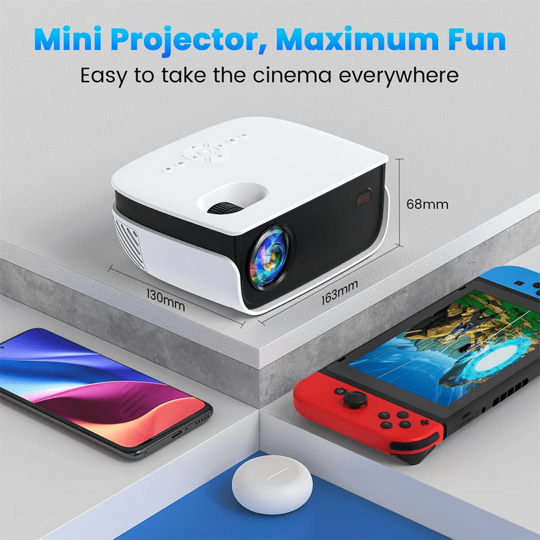 TOPVISIONプロジェクター TOPVISION 1080P Mini Projector,Keystone Correction,up to