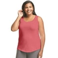 thumbnail image 2 of Just My Size Cotton Jersey Shirttail Women's Tank Top - OJ207, 2 of 3