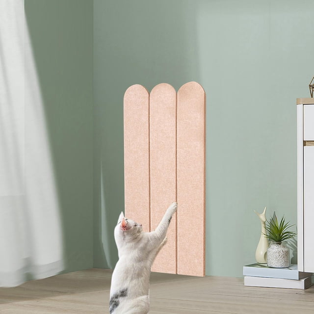Alfombra rascadora para gatos, rascador de escalada multifunción, , fácil de usar, garra de molienda montada en la pared con cinta autoadhesiva Camello oscuro