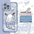 thumbnail image 3 of Case for iPhone 7 8 SE 11 Pro 13 Mini 15 Pro 14 Pro Max 12 XS Max XR Cute Kuromi Cinnamoroll Transparent Soft Cover Coque TPU, 3 of 5