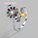thumbnail image 5 of Minnieouse Anillo ajustable de apertura para mujer, anillos de decoración de circón de flores personalizados, joyería decorativa para fiesta de Festival Ropa, zapatos y accesorios Miscelánea Minnieouse AP018267-00B, 5 of 6