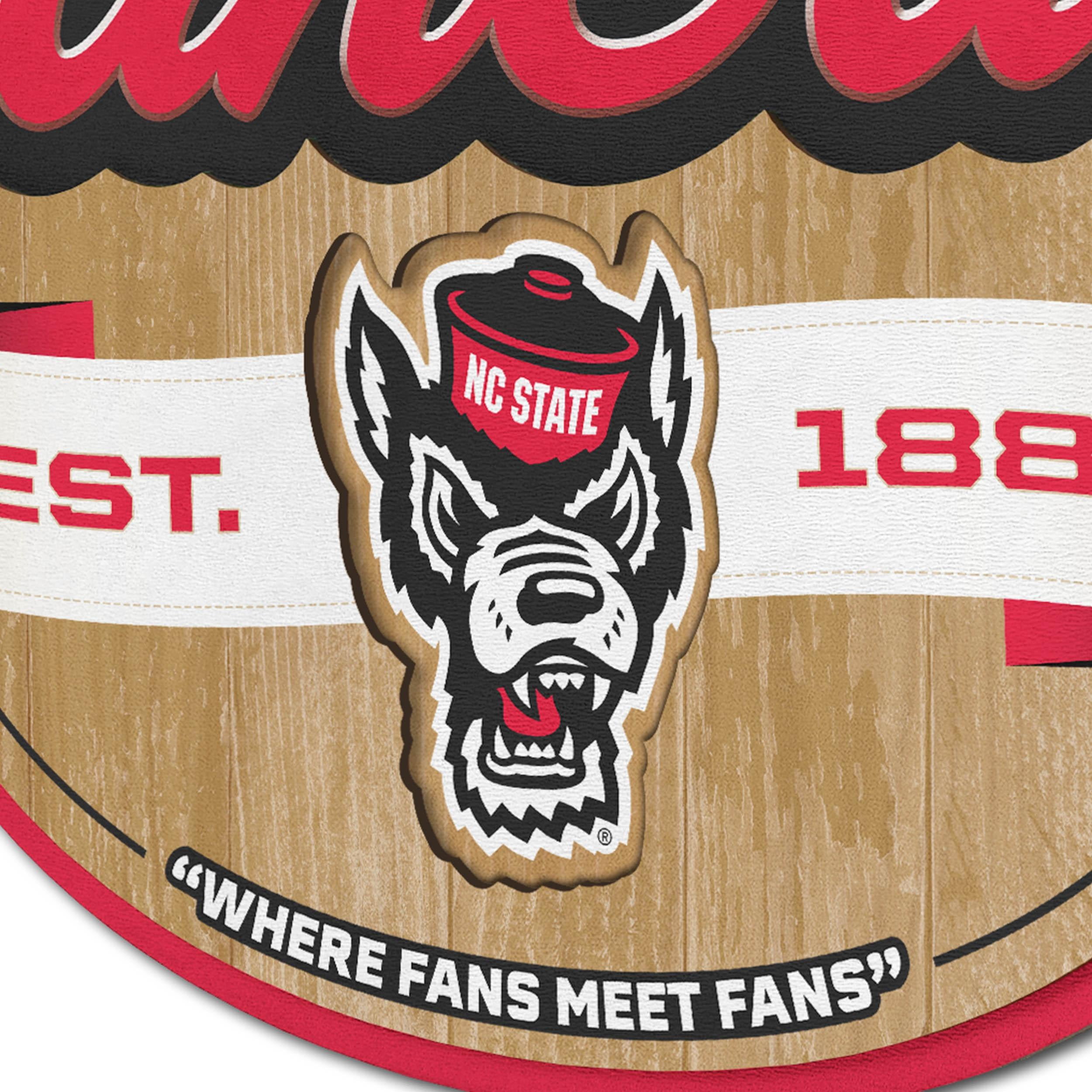YouTheFan NCAA NC State Wolfpack Fan Cave Sign