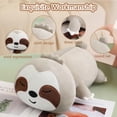 thumbnail image 3 of Peluche con forma de perezoso pesado SQEQE, marrón, 25 cm, 3 of 7
