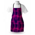 thumbnail image 3 of Magenta Apron Trippy Zip Style Mix Pattern with Dark Color Effects and Diagonal Linked Lines, Unisex Kitchen Bib Apron with Adjustable Neck for Cooking Baking Gardening, Fuchsia Purple, by Ambesonne, 3 of 3