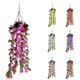 thumbnail image 1 of Guirnalda de flores de seda violeta artificial - vicina-glicina colgante de 85 cm con cesta para decorar la pared, 1 of 3