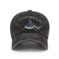 thumbnail image 3 of D & T-gorra de béisbol de algodón para hombre y mujer, gorro ajustable con decoración de tiburón, estilo vaquero Punk, protección solar, 2022, 3 of 4