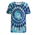 thumbnail image 4 of Erwazi Men's Tie Dye Printed T-Shirt Crew Neck Short Sleeve Pullover Casual Trendy Top, 4 of 5