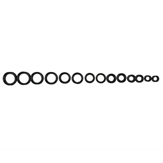7 pares de tapones para los oídos Yuyangstore aros de acrílico de silicona Piercing a la moda Negro