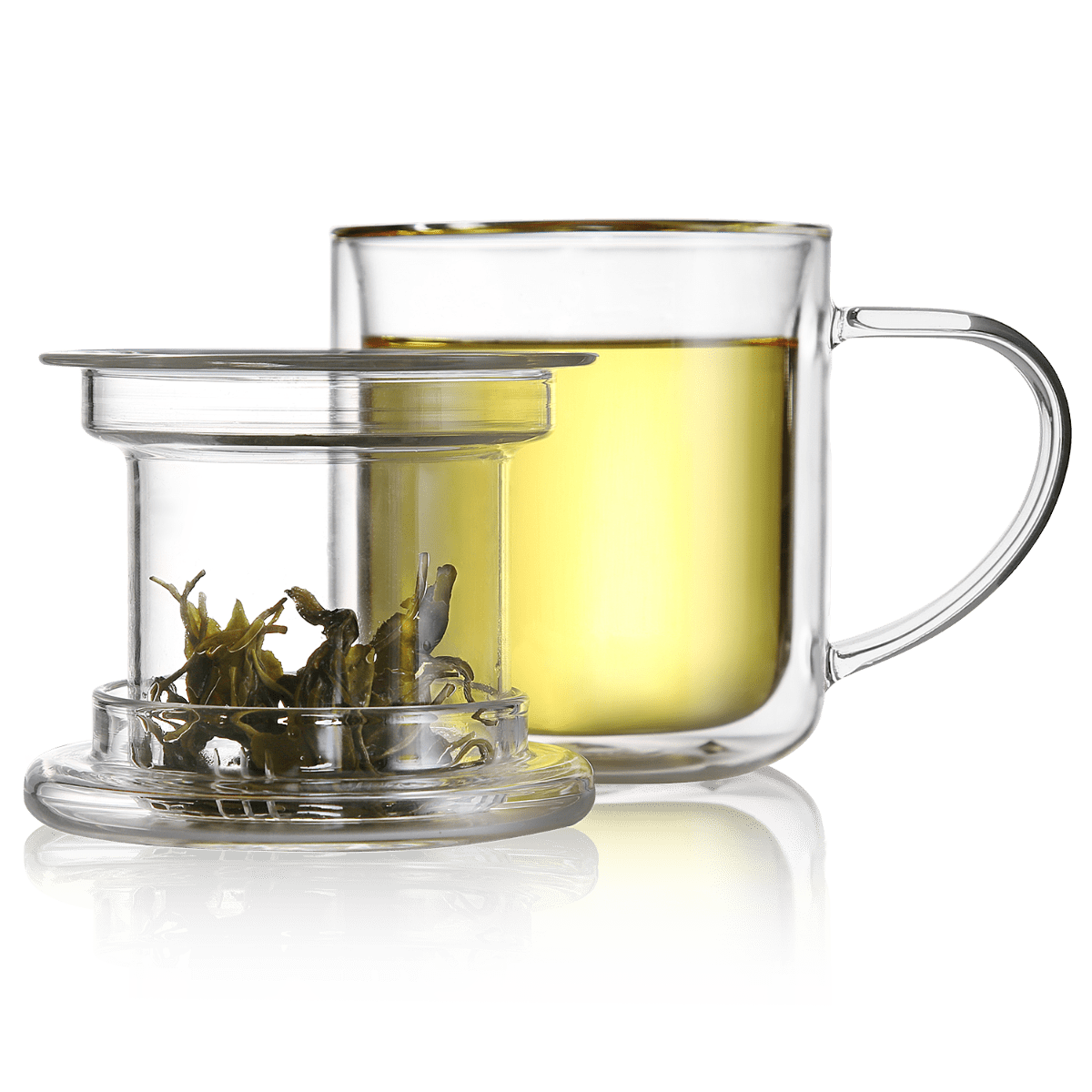 Teabloom Wellbeing Personal Tea Maker Glass Infuser Mug